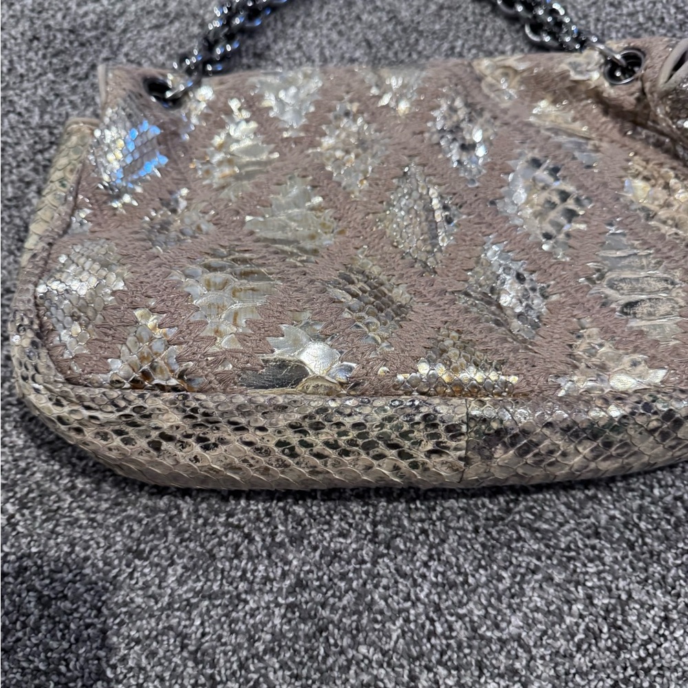 Eucgorgeous & Rare Chanel Python Bag - image 7